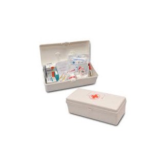 pa1 Botiquín rígido rectangular (blanco, con cruz roja)