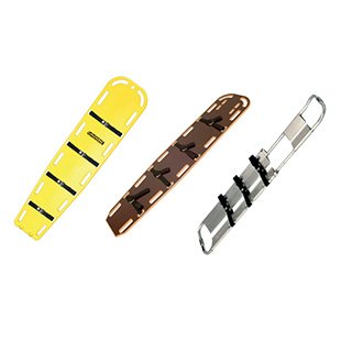 pa3 Inmovilizador de columna/tabla corta (amarillo, con correas)